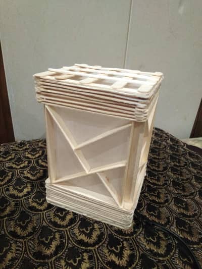 Handmade Wooden Decorative Lamp - Night Light | Sialkot