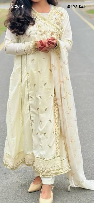 Chiffon frock Tariq Jamil brand
