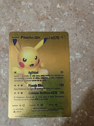 Baby Pikachu golden edition card