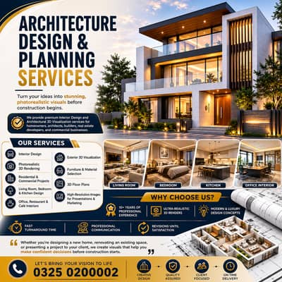 Interior Design , House Planning , Architectural Service, 3D Rendering