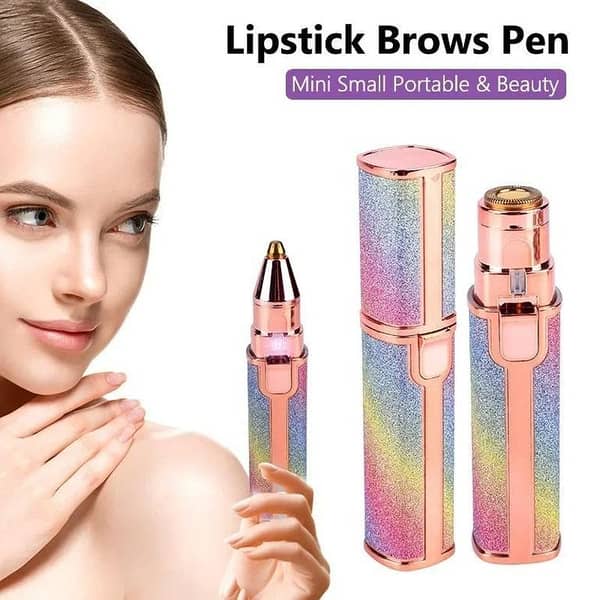 Electric Eyebrow Trimmer for Women 2 In1 Rechargeable Facial Hair Removal and Eyebrow Shaver Painless Face Razor Body Epilator