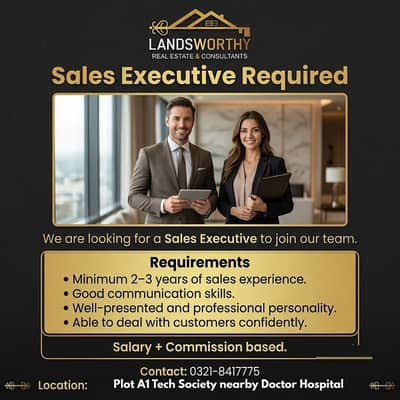 Sales Executive Required , Male & Female Jobs (Real Estate) Office