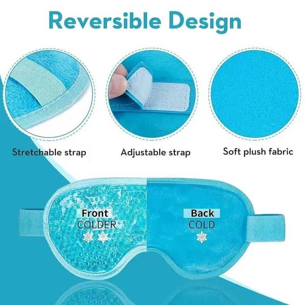 2Pcs/Set Gel Eye Mask with hair bandCooling Eye Mask For Dry Eyes Care Hot & Cold Eye Ice Pack Reusable Gel Sleep Mask Cold Eye Compress Mask