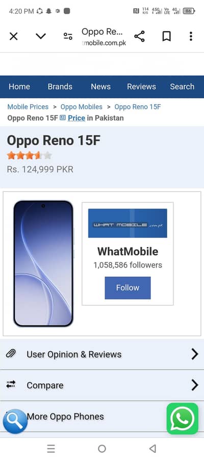 OPPO Reno 15 FS 8gb 256 gb