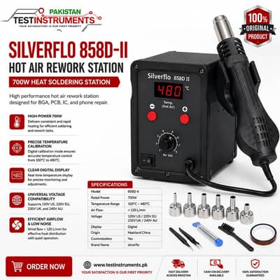Silverflo 858D-II Hot Air Rework Station In Pakistan