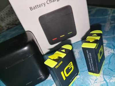 Telesin GoPro Hero 9/10/11/12/13  2 Batteries + 3- Slot Charger