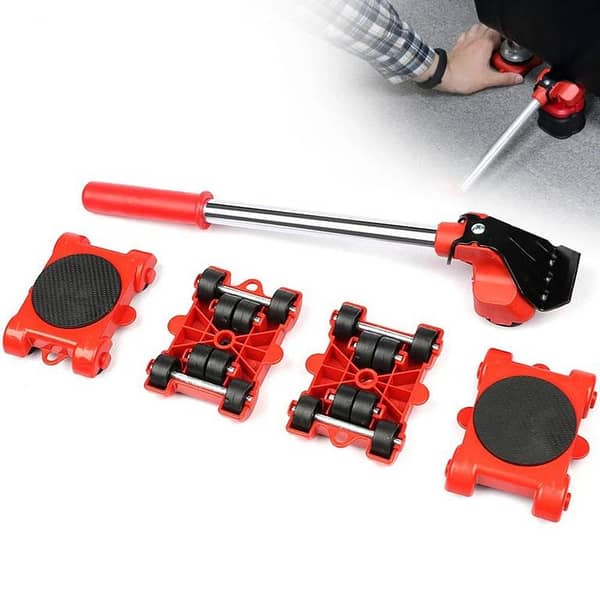 Professional Furniture Mover Tool Set Heavy Object Transport Lifter Mover Roller with Wheels with Wheel Bar Mobile Hand Device
