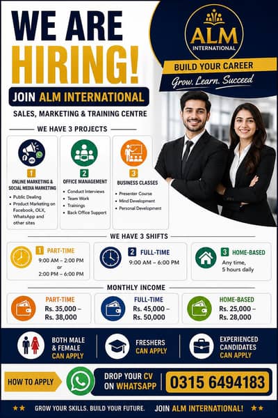 Urgent Hiring - Both Male & Female can Apply