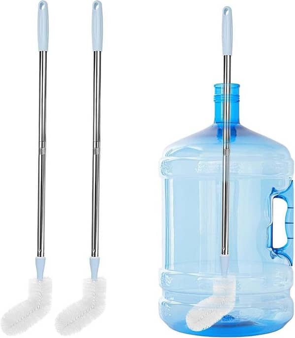 Stainless Steel Water Bucket Bottle Brush, Long Handle Scrubbing Brush, Bendable Brush Head Suitable for Cleaning Gallon Buckets, 28 in