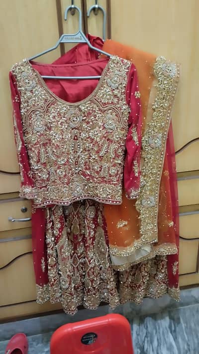 bridal lehnga choli/ bridal dress/ walima dress/ bridal maxi