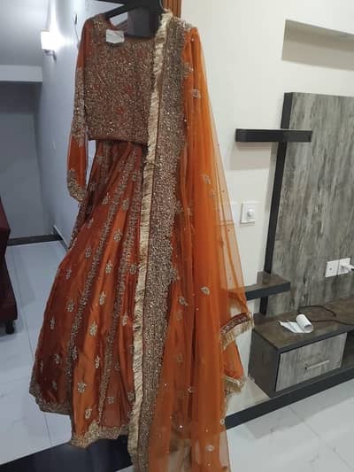 Rust color bridal maxi