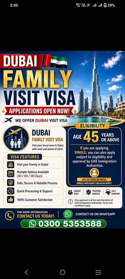 FAMILY VISIT VISA ARE OPEN