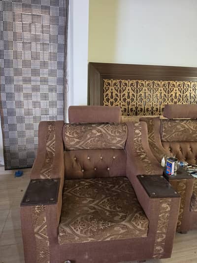 3 sofa set with glass table