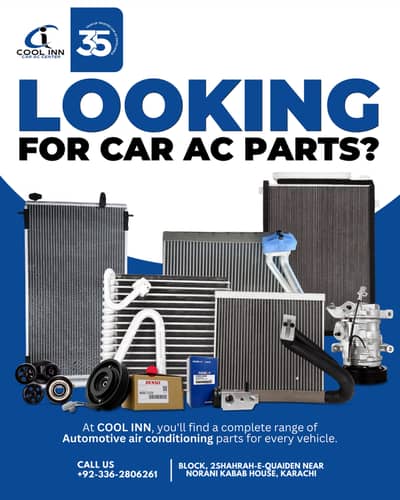 All car AC Parts available