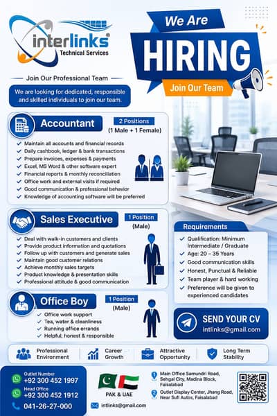 We Are Hiring – Join Interlinks Technical Services