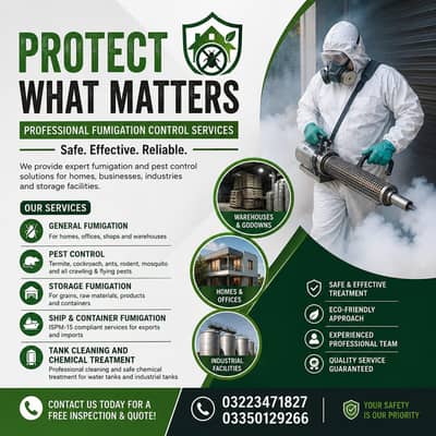 Fumigation service and water tank cleaning