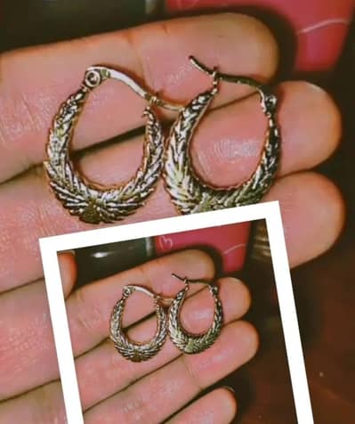 STAINLESS STEEL EARINGS SET OF 2 PAIR GOOD QUALITY
