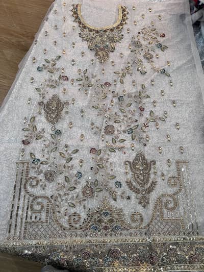 Unstitched net full dress
