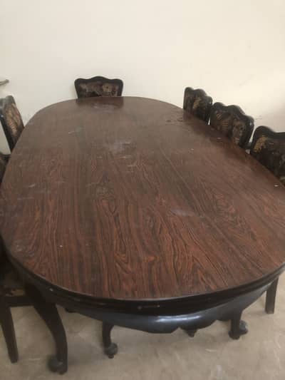 Dining table with 8 chairs