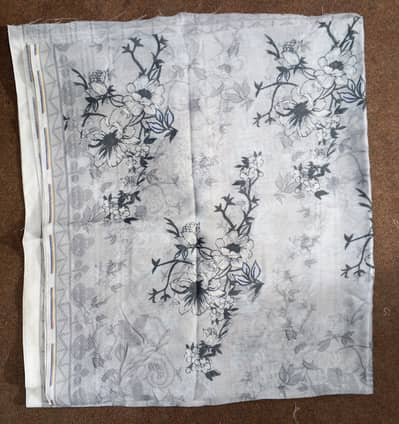 Black & White Floral Printed Naino Kara Dupatta | Soft Lightweight Lad