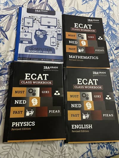 ECAT Preparation Books Set – Maths, Physics, English & Classroom Notes