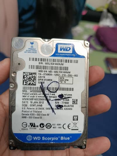 WD  HDD 320GB Hard Drive