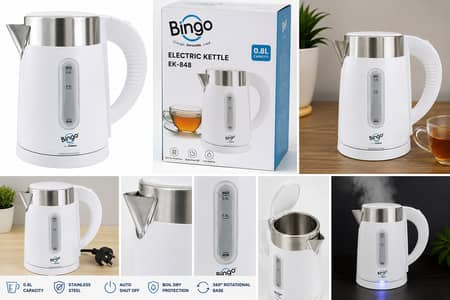 Electric Kettle Bingo EK-848 | Stainless Steel | Brand New