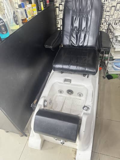 Saloon chairs and pedicure units