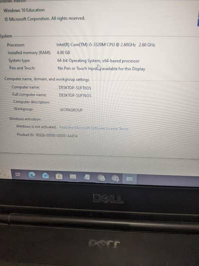 dell laptop core i5 3rd