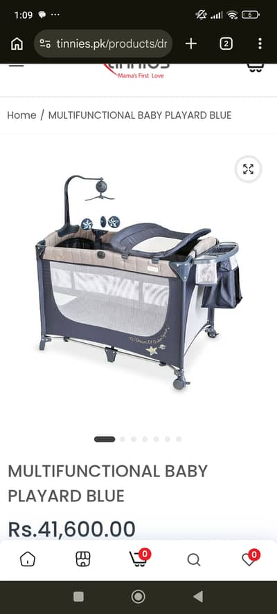 Tinnies baby cot with mattress