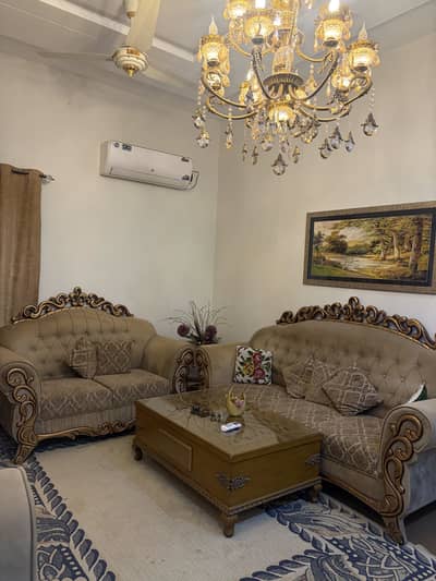 Golden sofa set of 6 with table {new}
