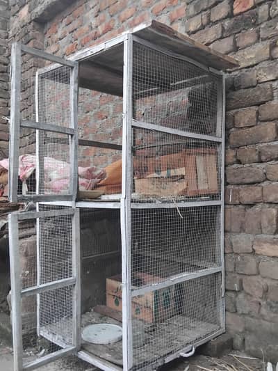 2 Portion wooden cage for sale white colour