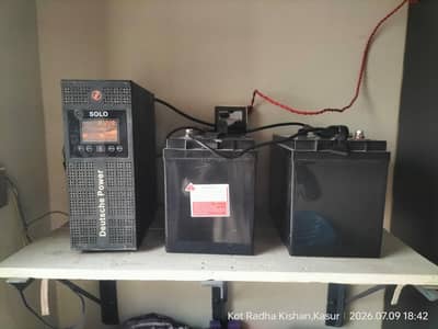 Deutsche Power Solo 2kVA Plus (SOLO 2000) + 2 Lithium Ion DJDC 12V