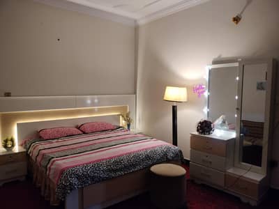 king bed (Off white and white color) with inside lightings