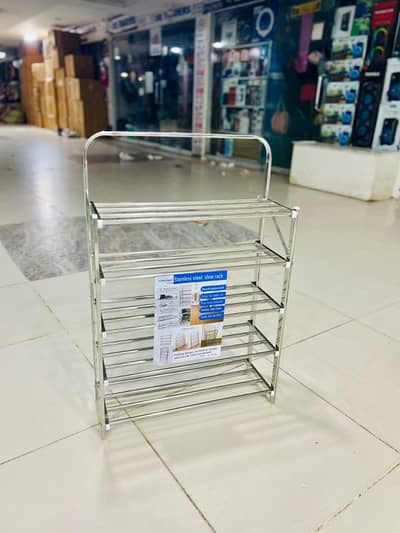 5 Layer Stainless Steel Shoe Rack - High Quality