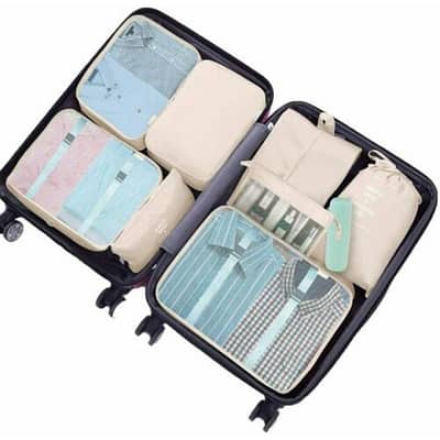 8pcs/Set Travel Storage Bag Portable Luggage Organizer Clothes Tidy P