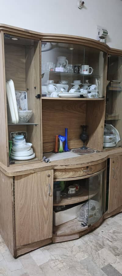 Spacious 2-Piece Wooden Showcase / Display Cabinet (78" x 55")
