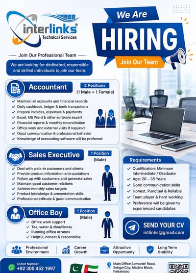 We Are Hiring – Join Interlinks Technical Services