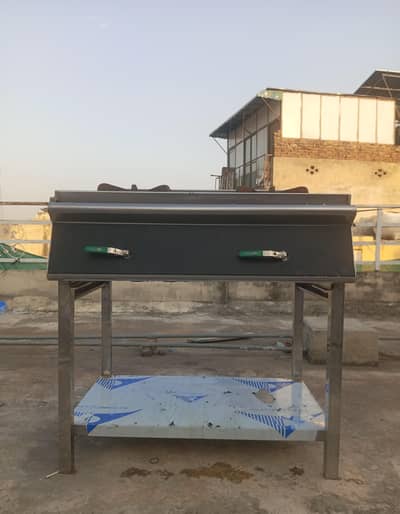 Heavy Duty 2 Burner Commercial Stainless Steel Gas Stove