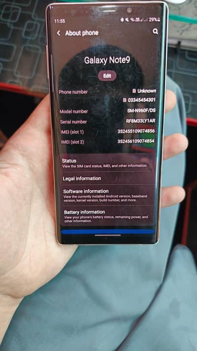 Samsung Mobile Note 9