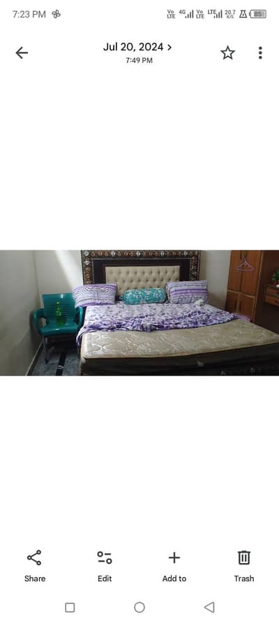 King Size bed with Side Table