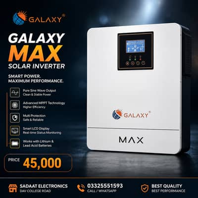 Galaxy MAX Solar Inverter – Pure Sine Wave | MPPT Technology,Inverter