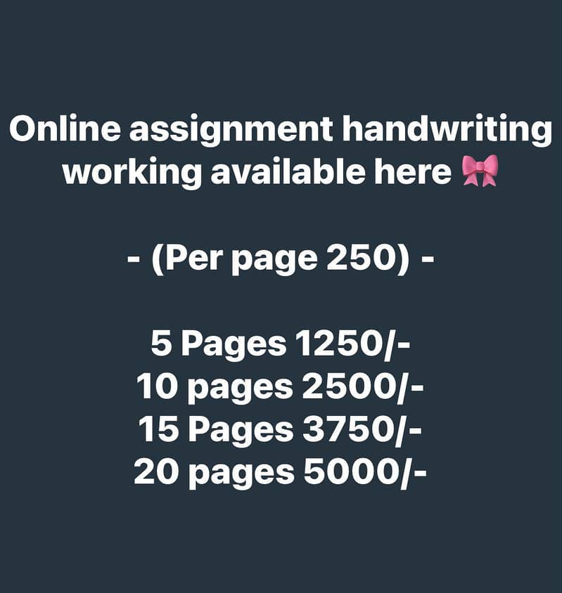 online assignment work 0
