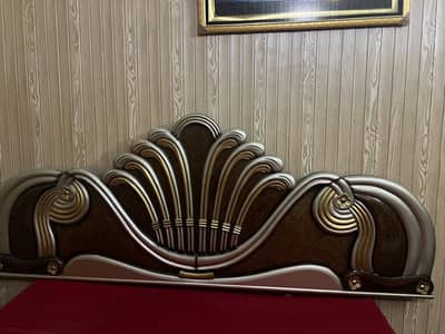 Solid wooden bed set elegant