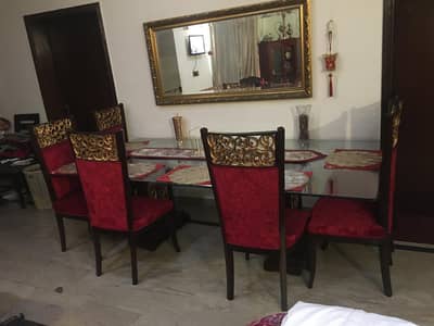 premium glass top dining table 8 seater