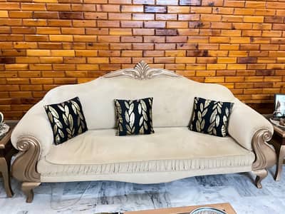 7 seater Sofa Set along with 3 tables