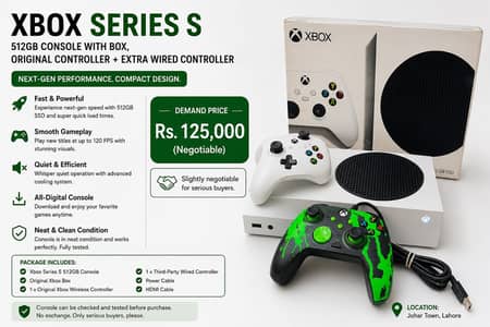Xbox Series S 512GB with Box & 2 Controllers Neat Condition