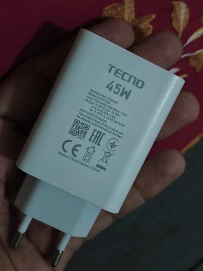 Tecno 45W Charger 100% Original  Whatsapp 0315.6092949