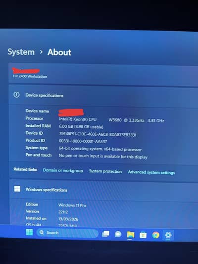Hp Z400 workstation