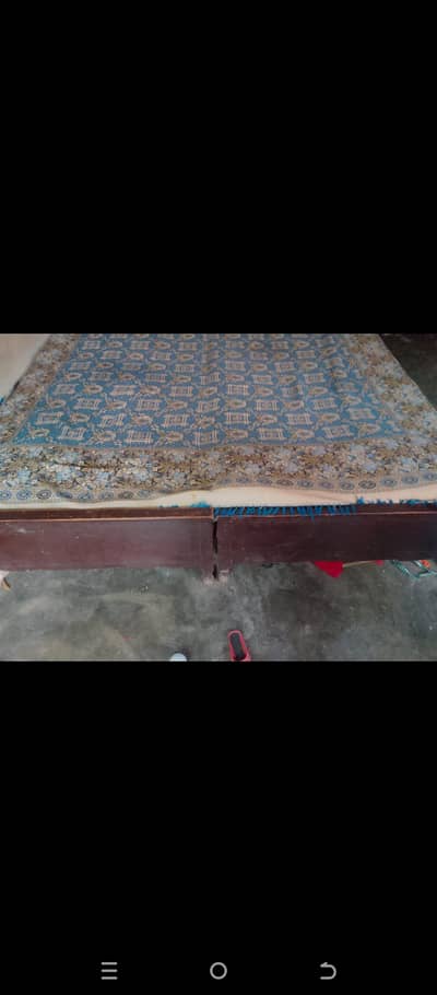 2 solid woodn without matress
